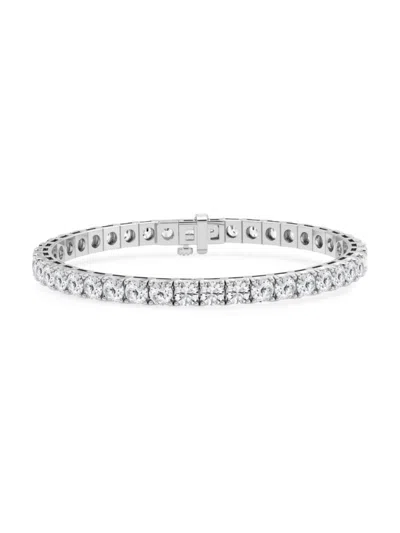Saks Fifth Avenue Women's Platinum & Lab-grown Diamond 4-prong Tennis Bracelet In 13 Tcw