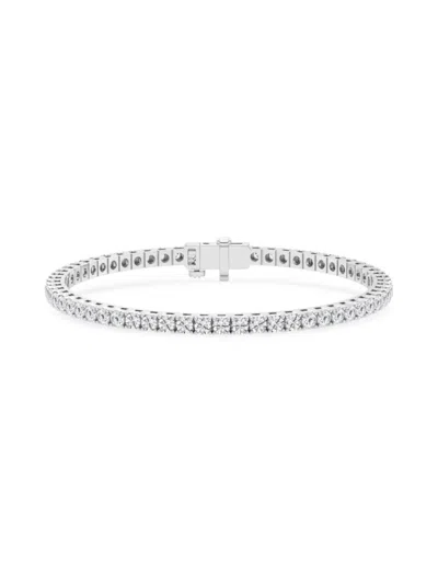 Saks Fifth Avenue Women's Platinum & Lab-grown Diamond 4-prong Tennis Bracelet In 6 Tcw