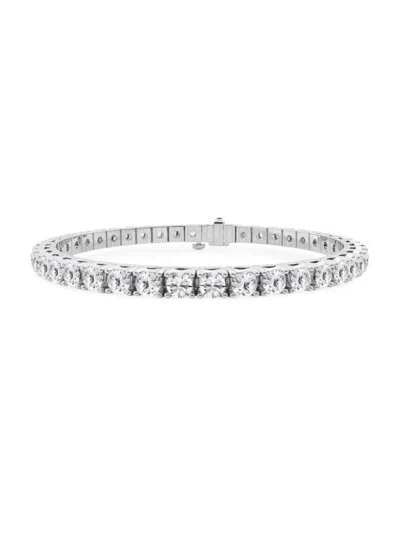 Saks Fifth Avenue Women's Platinum & Round Lab-grown Diamond 4-prong Tennis Bracelet/1.00-10.00 Tcw In 8 Tcw