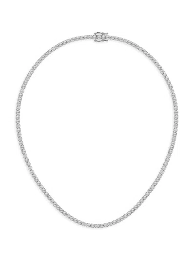Saks Fifth Avenue Women's Platinum & Lab-grown Diamond Tennis Necklace/5.00-20.00 Tcw In 10 Tcw
