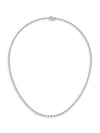 Saks Fifth Avenue Women's Platinum & Emerald-cut Lab-grown Diamond Tennis Necklace In 12 Tcw