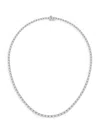 Saks Fifth Avenue Women's Platinum & Emerald-cut Lab-grown Diamond Tennis Necklace In 18 Tcw