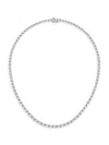 Saks Fifth Avenue Women's Platinum & Emerald-cut Lab-grown Diamond Tennis Necklace In 22 Tcw
