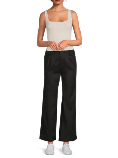 Saks Fifth Avenue Women's Pleated 100% Linen Classic Fit Trousers
