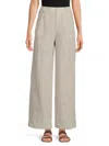 Saks Fifth Avenue Women's Pleated 100% Linen Classic Fit Trousers