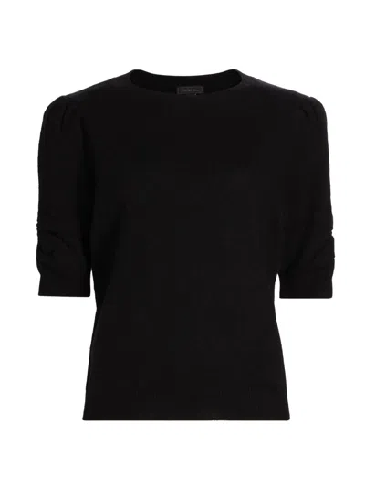 Saks Fifth Avenue Women's Pleated Cashmere Sweater In Black