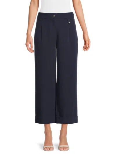Saks Fifth Avenue Women's Pleated-front Pants In Blue