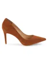 Saks Fifth Avenue Women's Point Toe Suede Pumps In Mestico Black