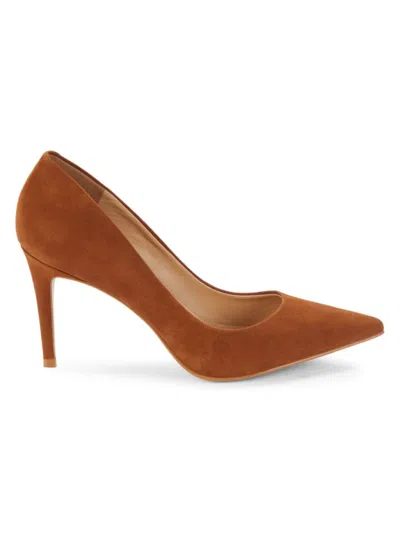 Saks Fifth Avenue Women's Point Toe Suede Pumps In Mestico Black