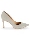 Saks Fifth Avenue Women's Point Toe Suede Pumps In Nobuck Mouse
