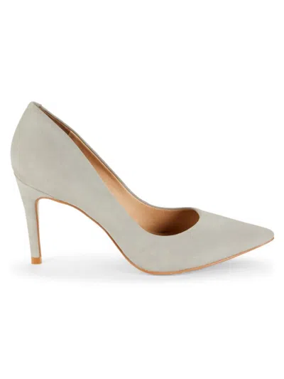 Saks Fifth Avenue Women's Point Toe Suede Pumps In Nobuck Mouse