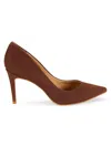 Saks Fifth Avenue Women's Point Toe Suede Pumps In Suede Brown