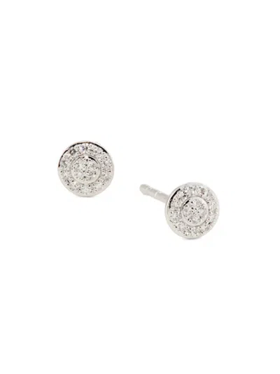 Saks Fifth Avenue Women's Private Label 14k White Gold & 0.08 Tcw Diamond Stud Earrings
