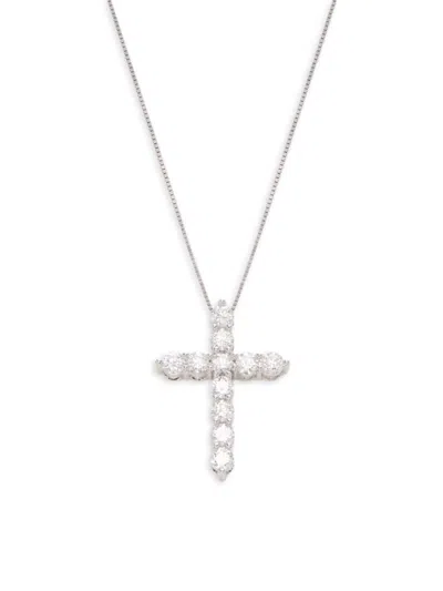 Saks Fifth Avenue Women's Private Label 14k White Gold & 1.00 Tcw Lab-grown Diamond Pendant Necklace In Metallic