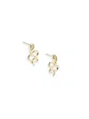 Saks Fifth Avenue Women's Private Label 14k Yellow Gold & 0.02 Tcw Diamond Snake Earrings In Gold
