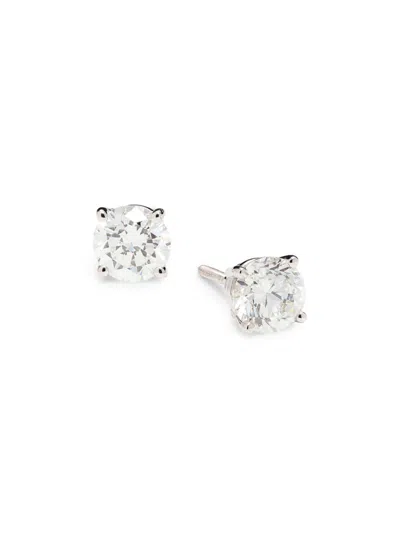 Saks Fifth Avenue Women's Radiant Value 14k White Gold & 1 Tcw Lab Grown Diamond Stud Earrings