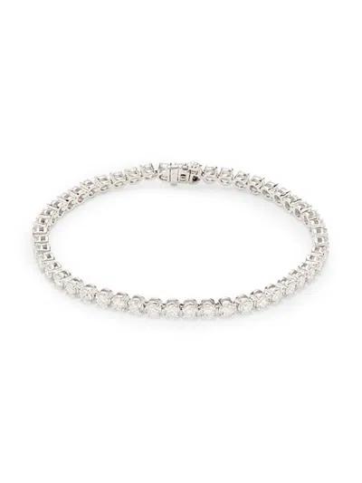 Saks Fifth Avenue Women's Radiant Value 14k White Gold & 5 Tcw Lab Grown Diamond Tennis Bracelet