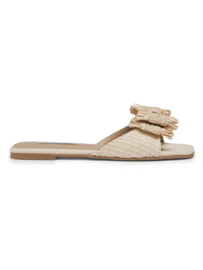 Saks Fifth Avenue Women's Ravello Raffia Double-bow Slide Sandals