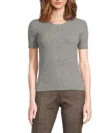 Saks Fifth Avenue Women's Rib-knit 100% Cashmere Sweater In Gray