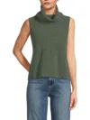 Saks Fifth Avenue Women's Rib-knit 100% Cashmere Top In Green