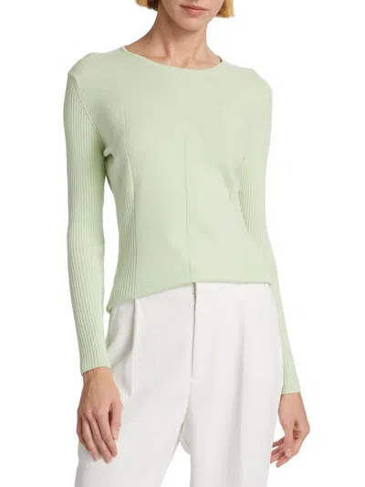 Saks Fifth Avenue Women's Rib-knit Crewneck Top In Surf Spray