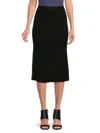 Saks Fifth Avenue Women's Ribbed Midi Skirt In Black