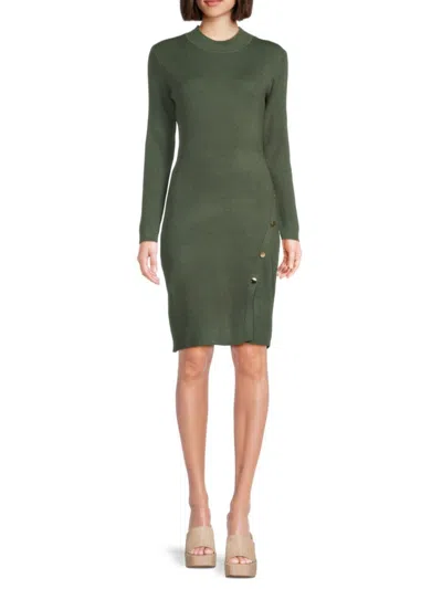 Saks Fifth Avenue Women's Ribbed Mini Bodycon Dress In Leafy Green