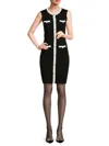 Saks Fifth Avenue Women's Roundneck Sheath Mini Dress In Black White