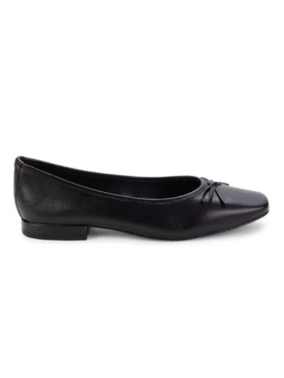 Saks Fifth Avenue Women's Sabine Leather Ballet Flats In Black