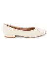 Saks Fifth Avenue Women's Sabine Leather Ballet Flats In Ivory