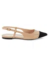 Saks Fifth Avenue Women's Samantha Two Tone Mules In Beige Black