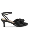 Saks Fifth Avenue Women's Sammy 55mm Heeled Leather Sandals In Black