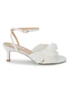 Saks Fifth Avenue Women's Sammy Pleated Kitten Heel Sandals In White