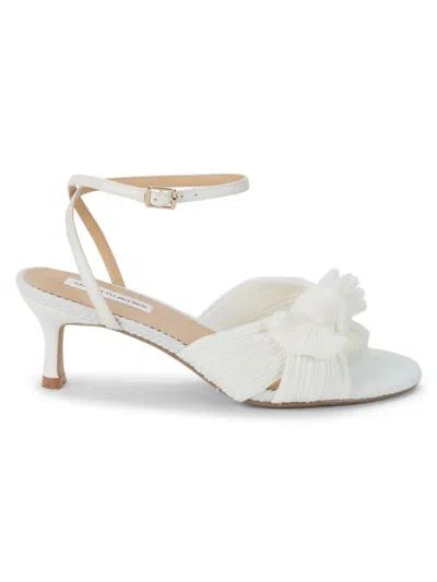 Saks Fifth Avenue Women's Sammy Pleated Kitten Heel Sandals In White