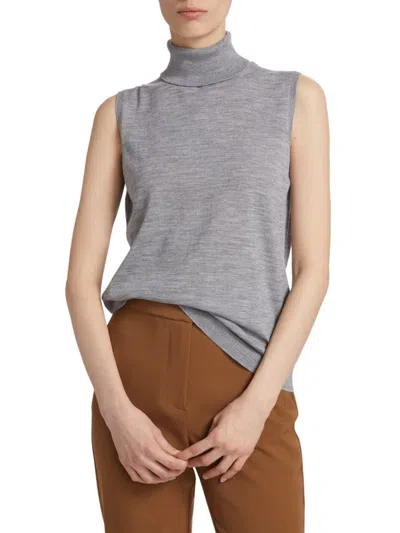 Saks Fifth Avenue Women's Sand Merino Wool Sleeveless Top In Grey