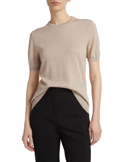 Saks Fifth Avenue Women's Sand Merino Wool T-shirt