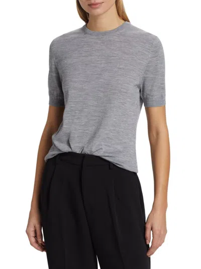 Saks Fifth Avenue Women's Sand Merino Wool T-shirt In Grey