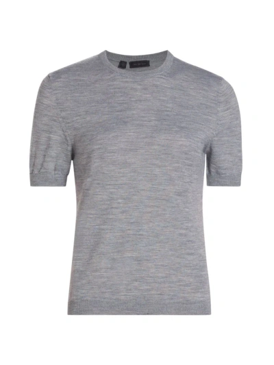 Saks Fifth Avenue Women's Sand Merino Wool T-shirt In Grey