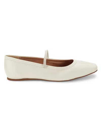 Saks Fifth Avenue Women's Sarah Leather Ballet Flats In Ivory
