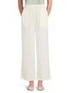 Saks Fifth Avenue Women's Satin Drawstring Pants In White