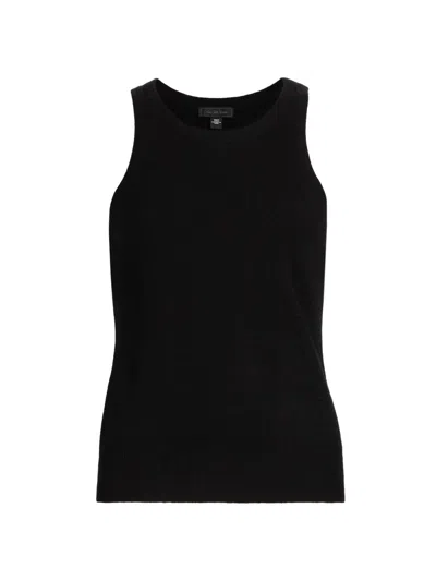 Saks Fifth Avenue Women's Scoopneck Cashmere Tank In Black