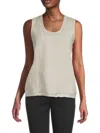 Saks Fifth Avenue Women's 100% Linen Shimmer-trim Tank In Natural