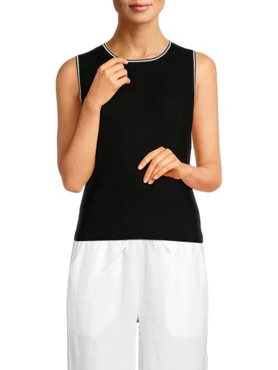 Saks Fifth Avenue Women's Sleeveless Knit Top In Very Black