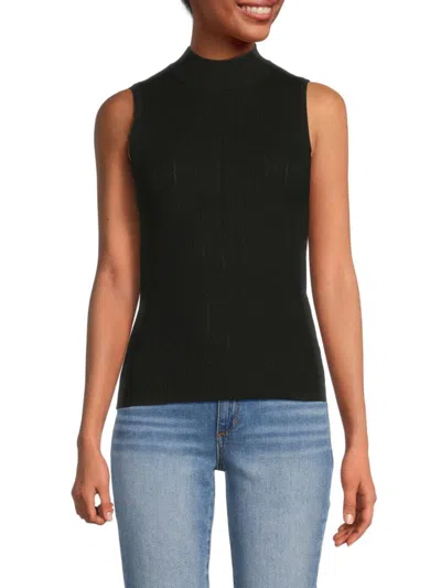 Saks Fifth Avenue Women's Sleeveless Mockneck Sweater In Black