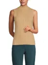 Saks Fifth Avenue Women's Solid Sleeveless Sweater In Sand