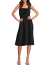 Saks Fifth Avenue Women's Smockedstrapless 100% Linen Midi-dress In Black