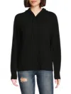 Saks Fifth Avenue Women's Solid 100% Cashmere Hoodie In Black