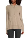 Saks Fifth Avenue Women's Solid 100% Cashmere Hoodie In Brown