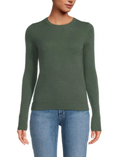Saks Fifth Avenue Women's Solid 100% Cashmere Sweater In Green