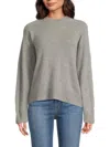 Saks Fifth Avenue Women's Solid 100% Cashmere Sweatshirt In Gray